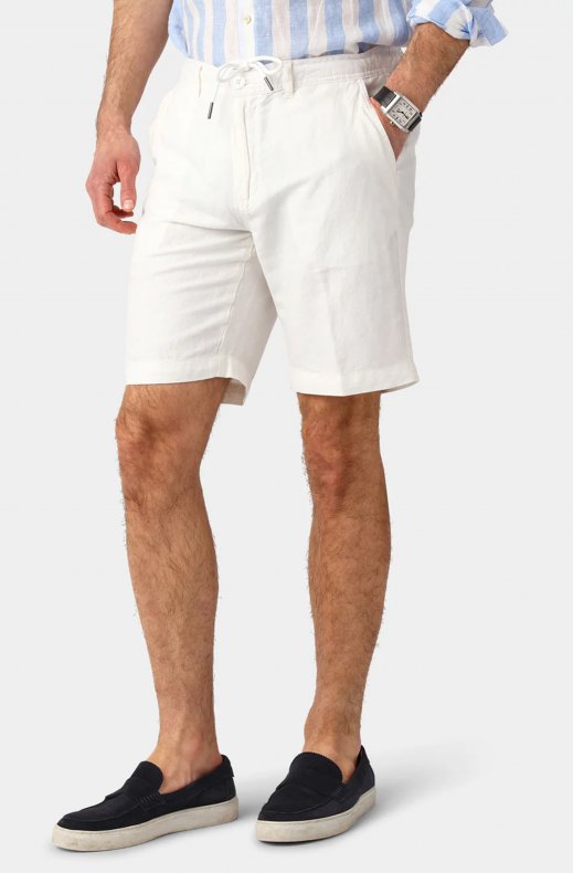 Less Worries - Linen Shorts - Offwhite
