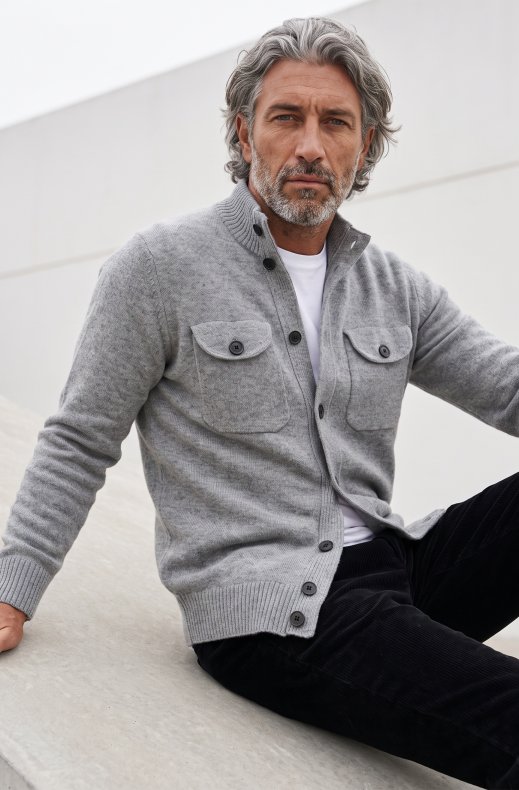 Less Worries - Pocket Cardigan - Light Grey