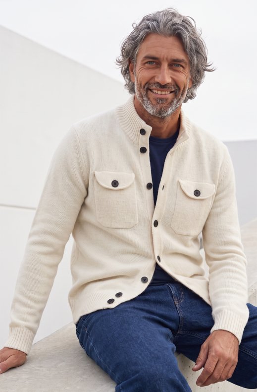 Less Worries - Pocket Cardigan - Off White