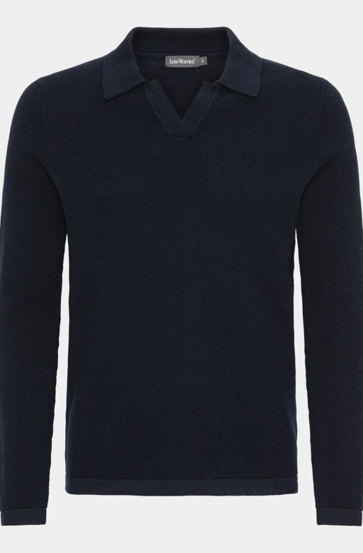 Less Worries - L/S Resort Sweater - Navy