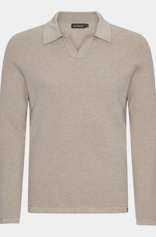 Less Worries - L/S Resort Sweater - Sand