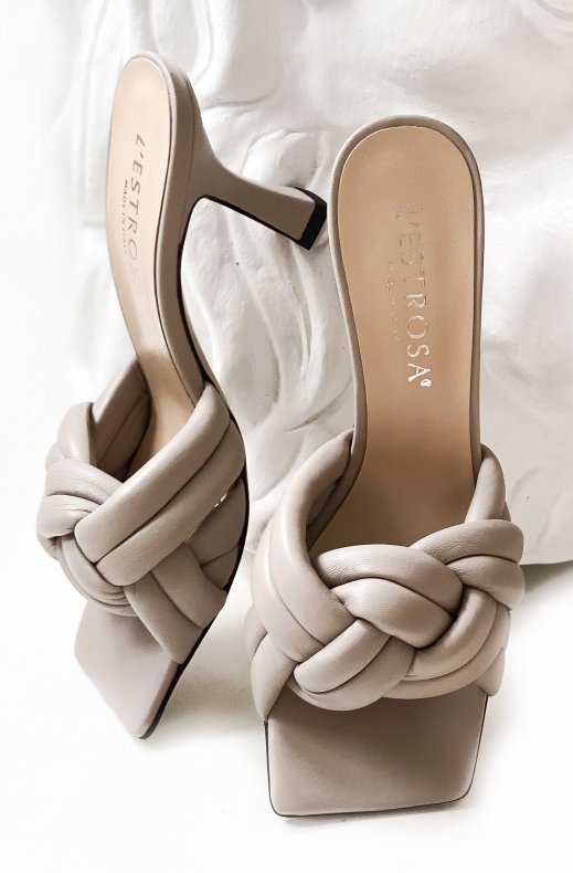 Lestrosa - braided sandal beige