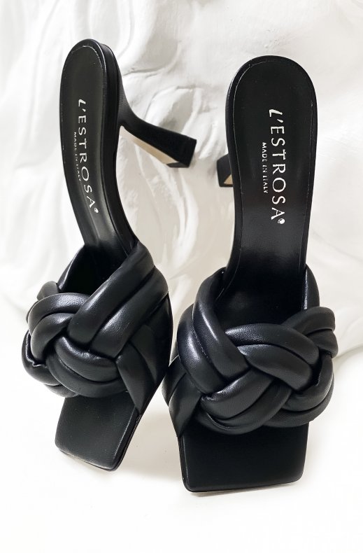 Lestrosa - braided sandal black