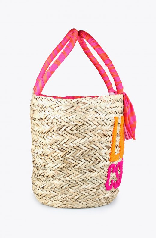 Lola Casademunt - 22320001 - Beach Bag Logo Orange Cerise