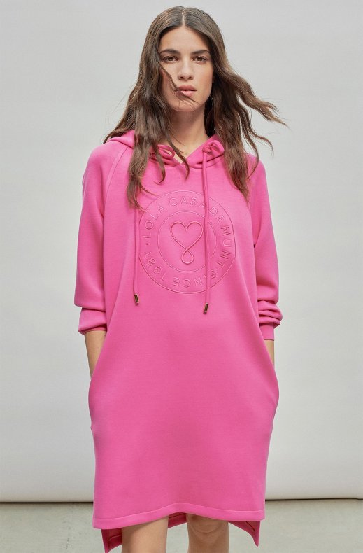 Lola Casademunt - Hooded Sweatshirt Dress 22362003 Pink