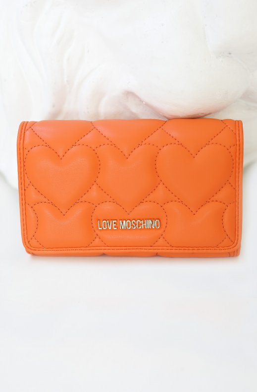 Love Moschino - Quilted Heart Wallet - Orange