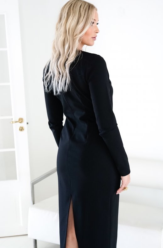 Mei Meij - Semi Wrap Dress MA47DS Black