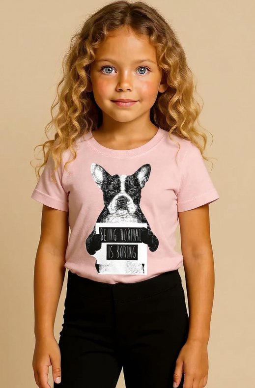 Mixed Brands Kids - Normal Is Boring Tshirt - Pink