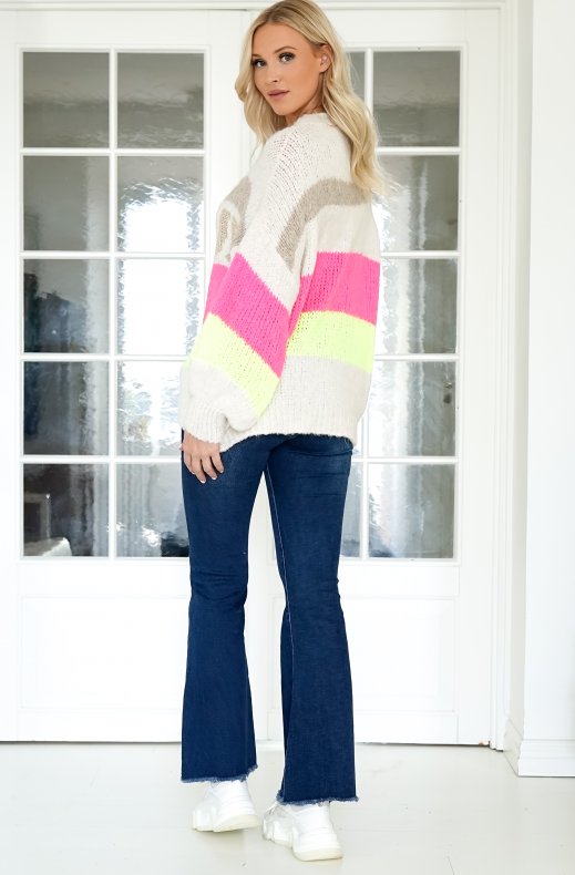 Mixed Brands - Oversize roundneck sweater Amour - Fuchsia