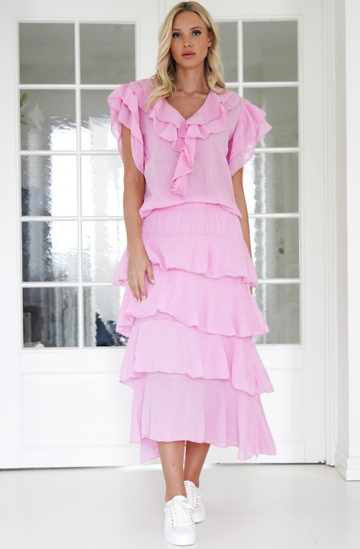 Mixed Brands - Blouse Ruffles 7353 - Rose