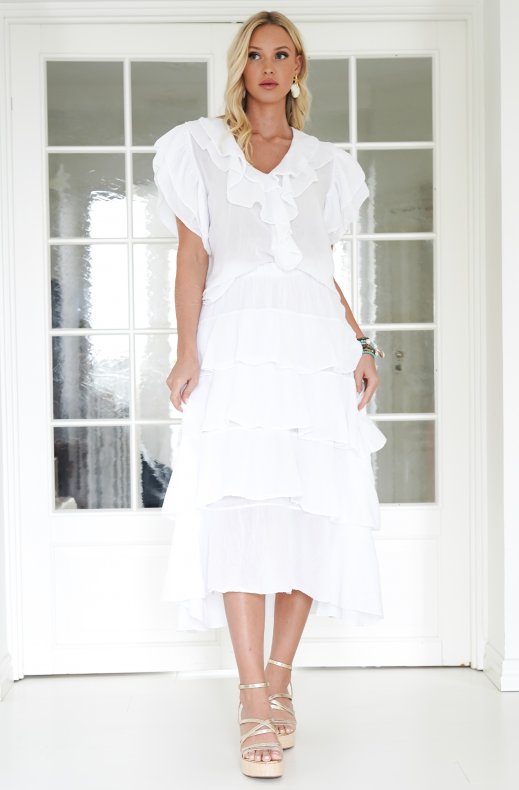 Mixed Brands - Blouse Ruffles 7353 - White