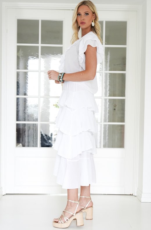 Mixed Brands - Ruffle Skirt 7277 - White