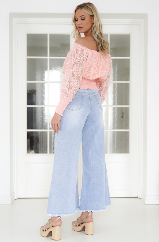 Mixed Brands - Bouse smocked offshoulder 12088 - Rose