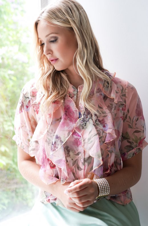 Mixed Brands - Blouse ruffles 4389 - Pink