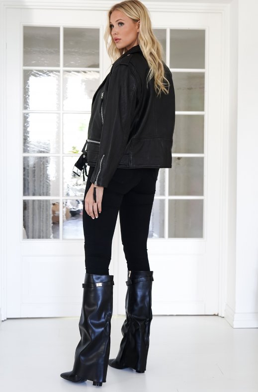 Human Scales - Leah Leather Jacket Black