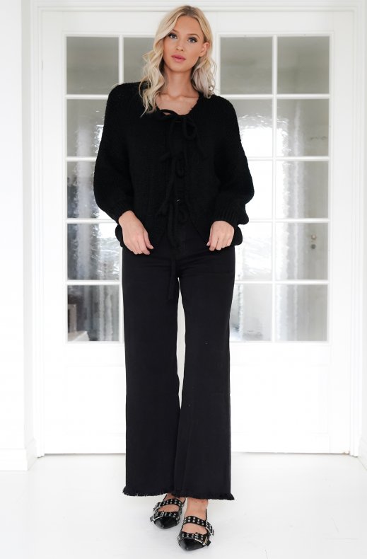 Mixed Brands - Cardigan three bows 24618 - Black