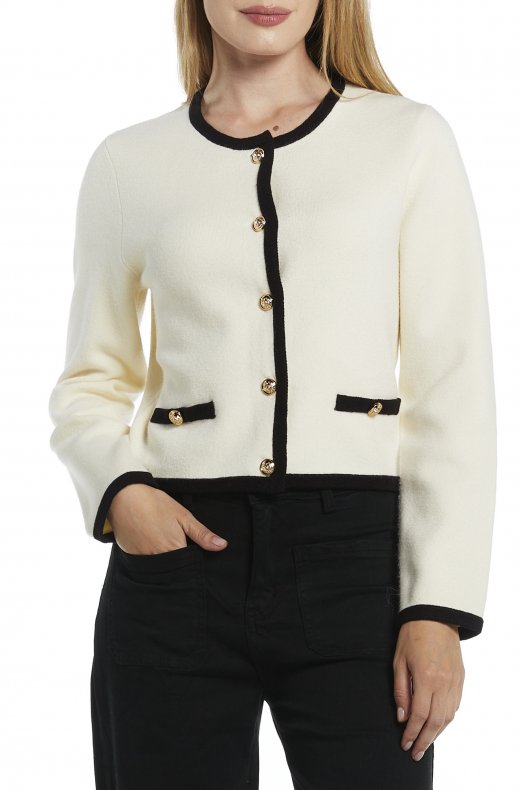 Mixed Brands - Chanel Style Cardigan - 6186 - Panna