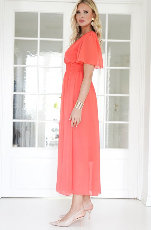 Mixed Brands - Maxi Dress 10682 - Coral
