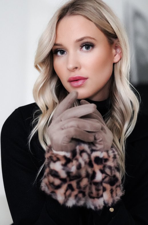Mixed Brands - Gloves with Faux Fur Leo 12051 - Taupe