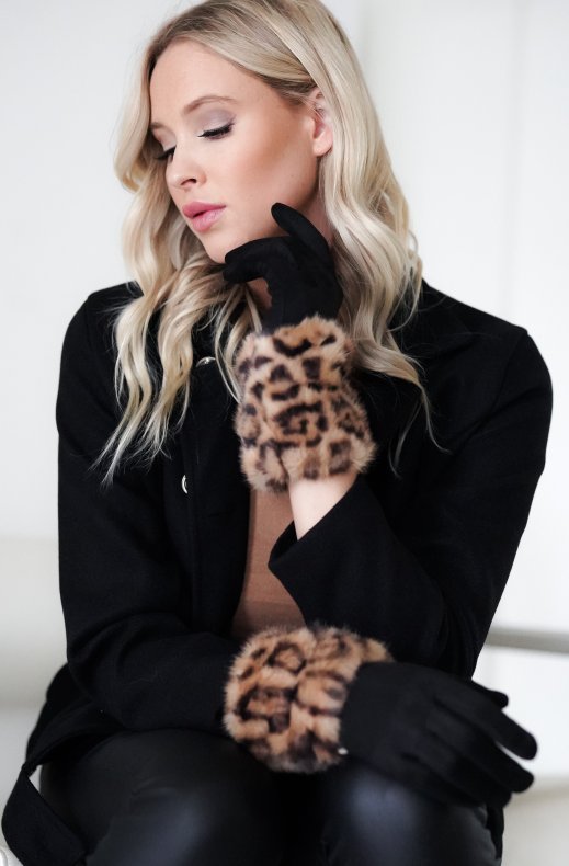 Mixed Brands - Gloves with Faux Fur Leo 12051/1798 - Noir