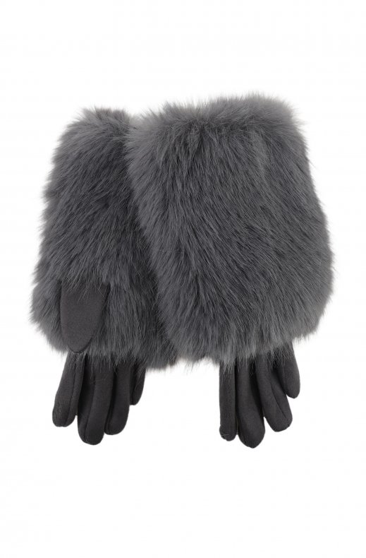 Mixed Brands - Glove with Faux Fur 12050 - Grey
