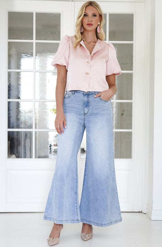 Mixed Brands - Top with puff sleeve 3194 - Pink