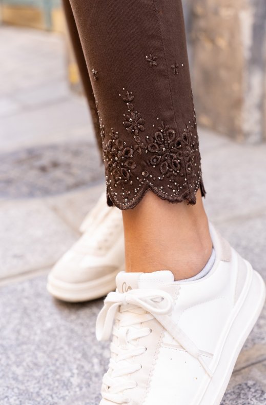 Mixed Brands - Jeans Broderie H2730 - Choco