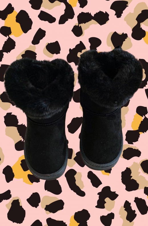 Mixed Brands Kids - Boot with Bowknit for kids 20231 - Black