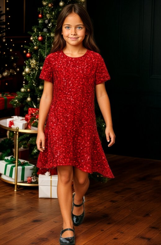 Mixed Brands - Children's Dress C5755 - Red