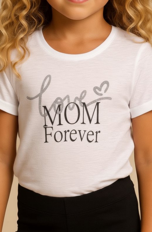 Mixed Brands Kids - Tshirt Love Mom - White