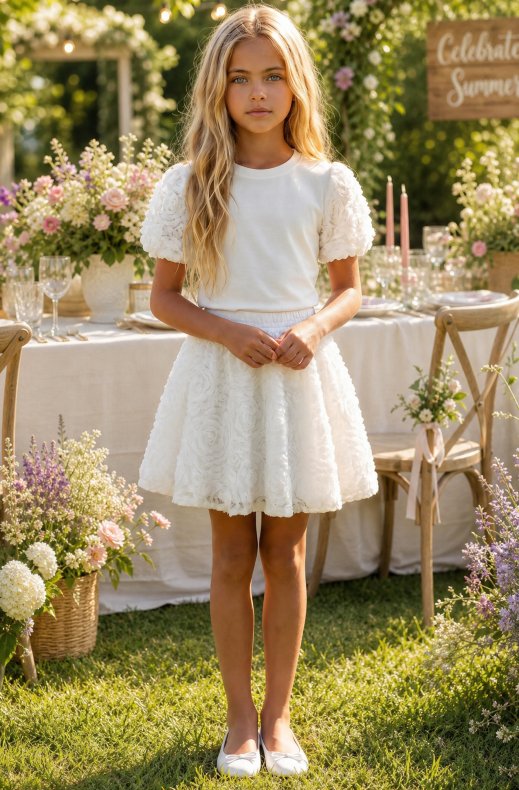 Mixed Brands - Set with Top and Skirt 1056 - White