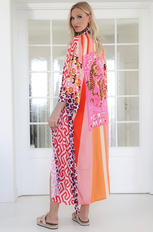 Mixed Brands - Must Kimono - Pink Orange White