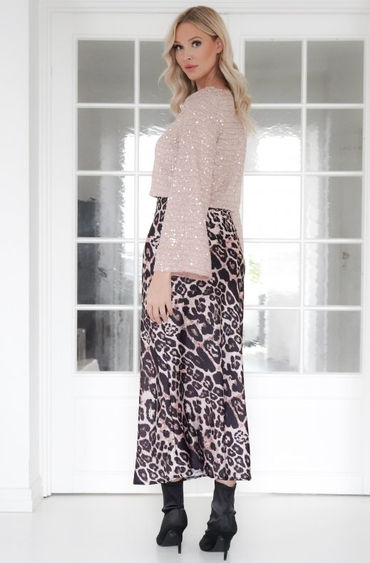 Mixed Brands - Long Satin skirt 6483 - Leo