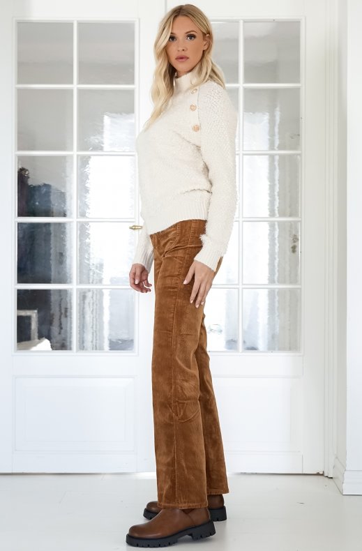 Mixed Brands - Long velour pant 2745 - Camel