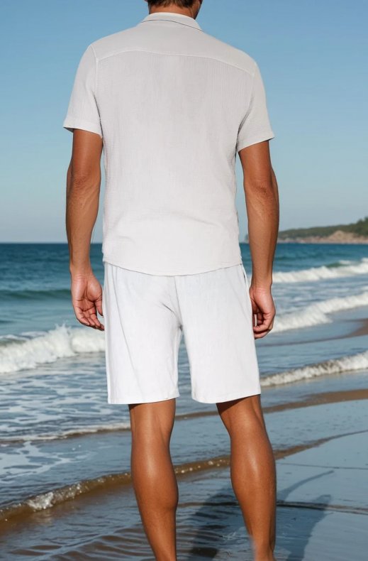 Mixed Brands - Short sleeve Cotton Shirt 219818 - Beige