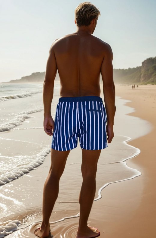 Mixed Brands - Shorts microstripe - Navy