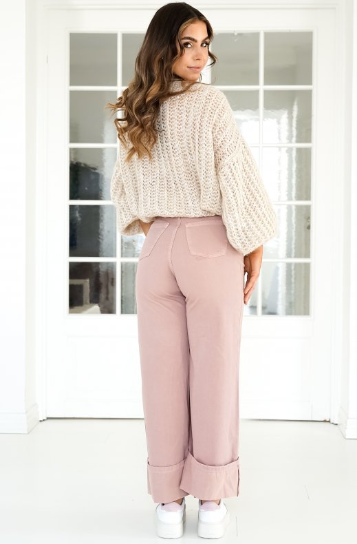 Mixed Brands - Pants with high cuff-up - Pink