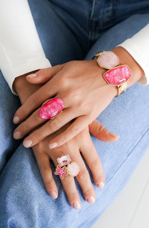 Mixed Brands - Oval ring 505 - Pink