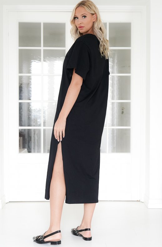 Mixed Brands - Tshirt dress larger sizes AR1597 - Black