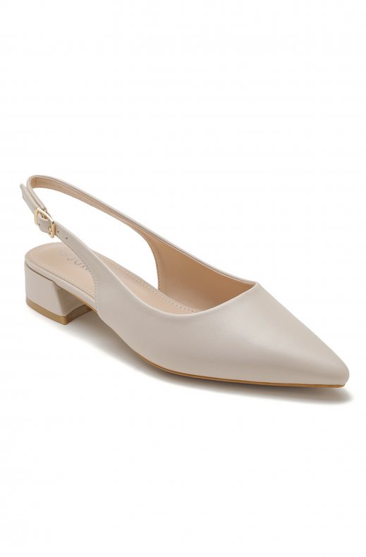 Mixed Brands - Pointy Toe Sling Back 1819 - Beige