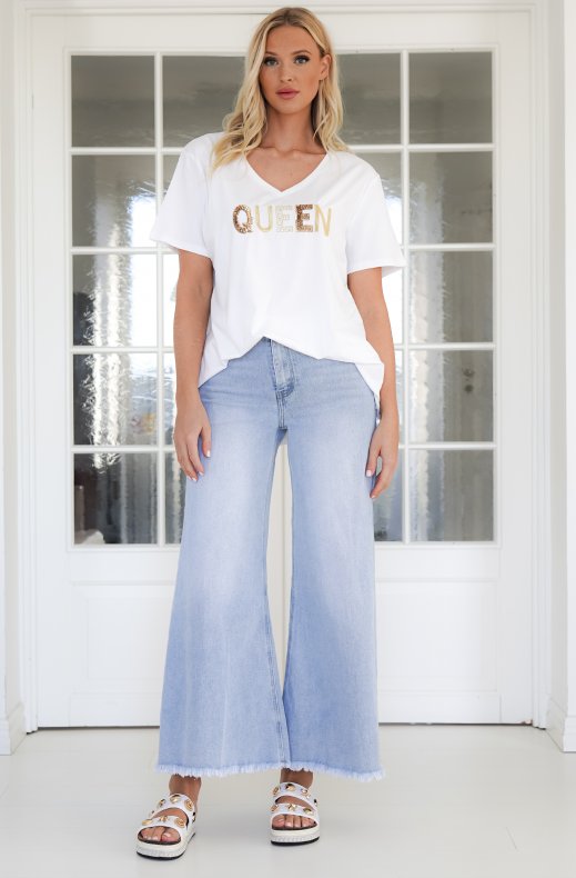 Mixed Brands - Queen plus size t-shirt AC509 - White