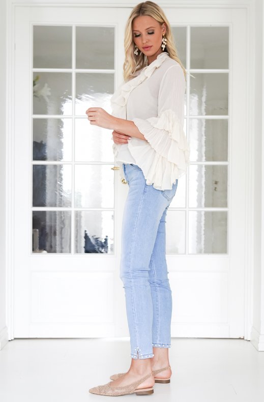 Mixed Brands - Ruffle Blouse 7144 - Ecru