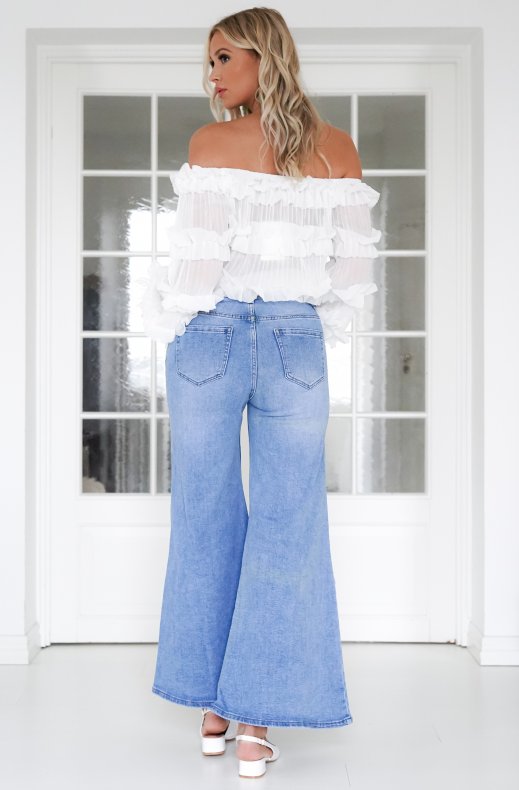 Mixed Brands - Top with Frills 12036 - White