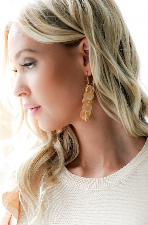 Mixed Brands - Earrings Seashell 666600 - Champagne