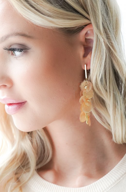 Mixed Brands - Earrings Seashell 666600 - Champagne