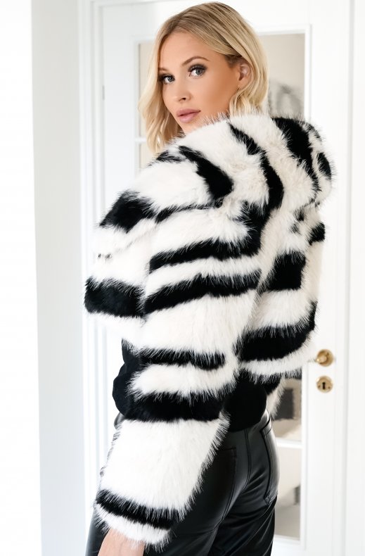 Mixed Brands - Fake fur Zebra jacket - F40785