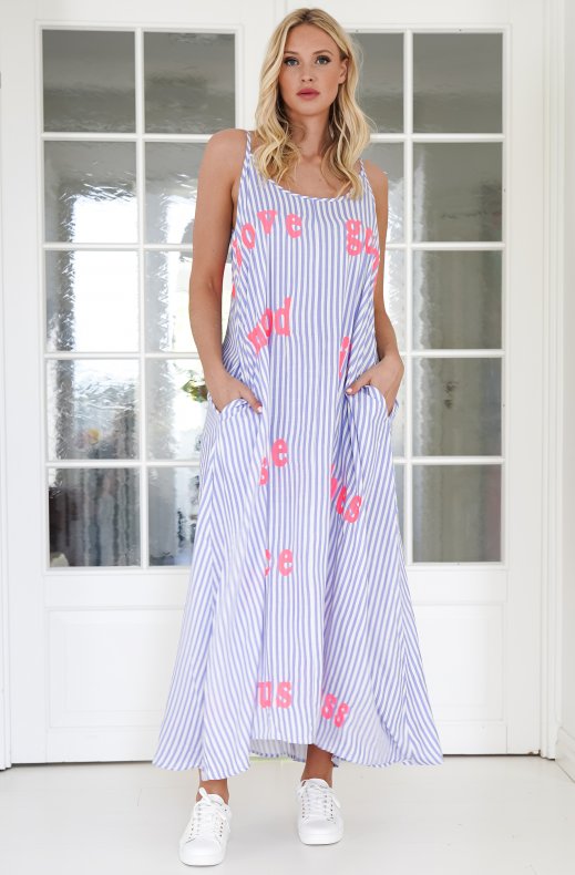 Mixed Brands - Dress Sirene Words - Blue
