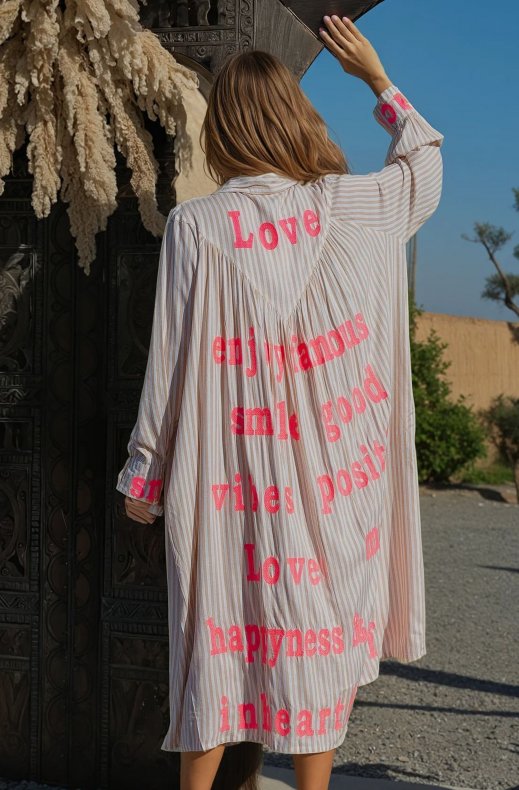 Mixed Brands - Kaftan with Words - Camel