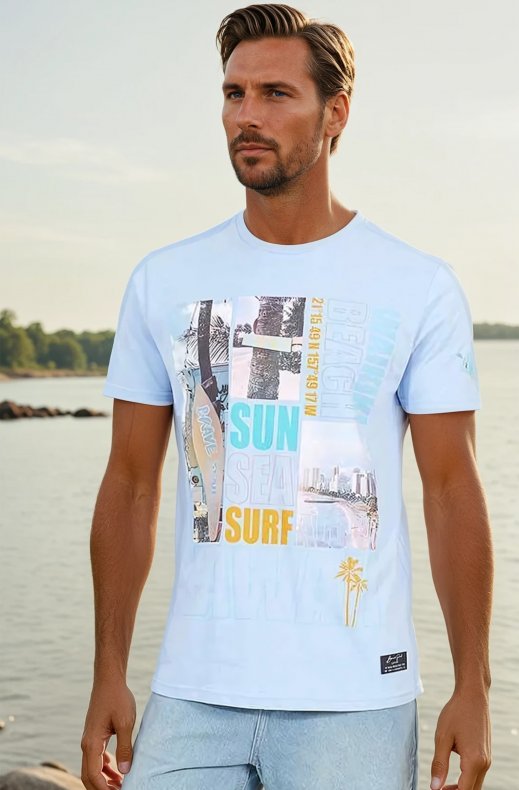 Mixed Brands - T-shirt Perez - Blue