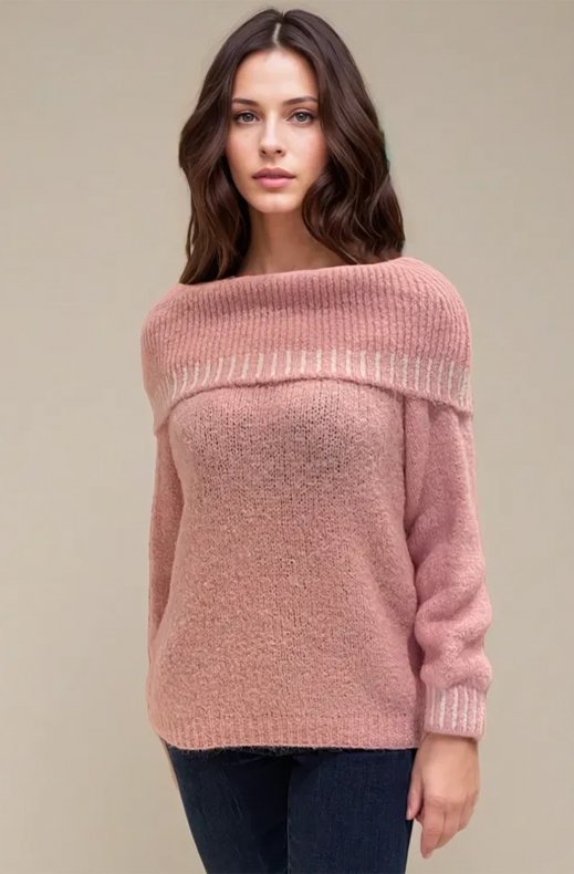 Mixed Brands - Offshoulder sweater 3004 - Pink